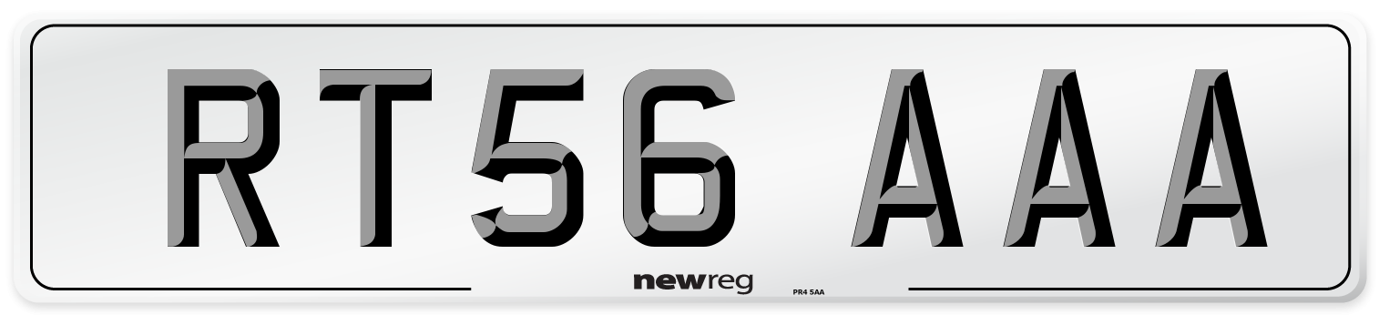 RT56 AAA Number Plate from New Reg
